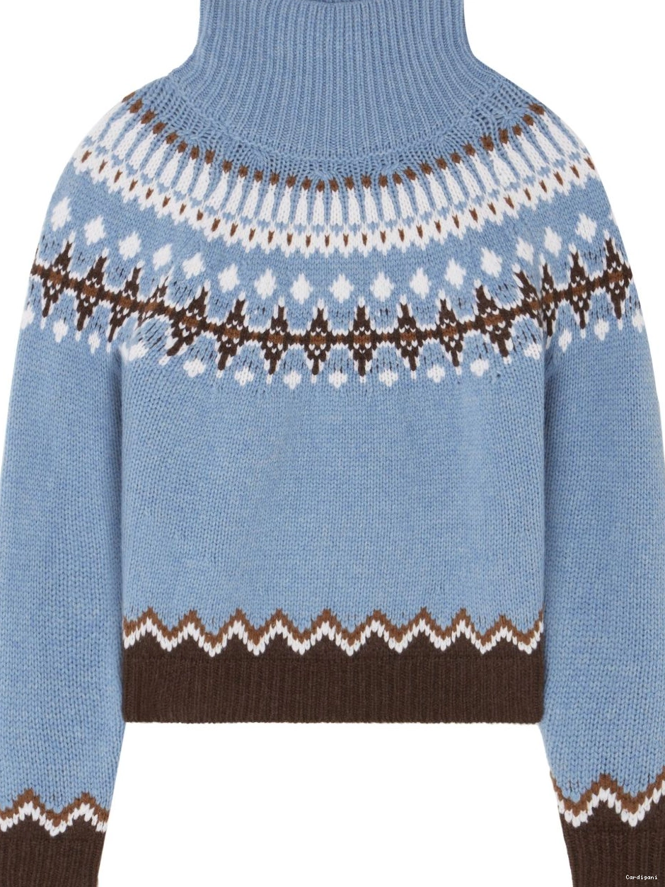 Cheap Women Alanui high-neck jumper intarsia-knit 0404